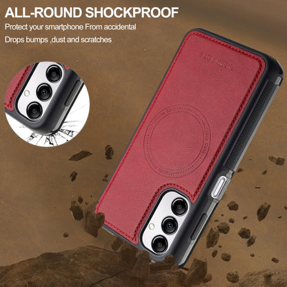 For Samsung Galaxy A34 5G LC.IMEEKE L5 Series Detachable RFID Card Bag Magsafe Phone Case(Red) - Galaxy Phone Cases by LC.IMEEKE | Online Shopping UK | buy2fix