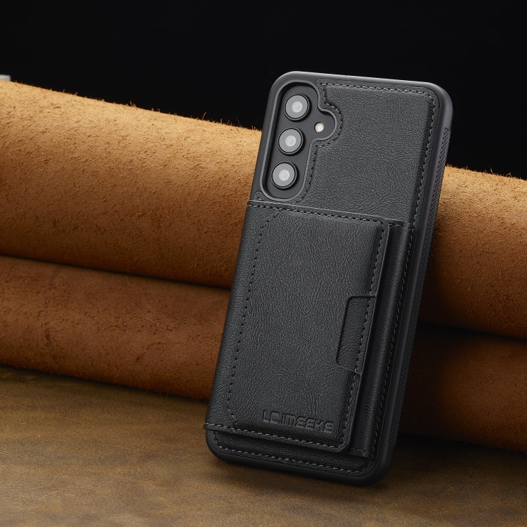 For Samsung Galaxy A35 5G LC.IMEEKE L5 Series Detachable RFID Card Bag Magsafe Phone Case(Black) - Galaxy Phone Cases by LC.IMEEKE | Online Shopping UK | buy2fix