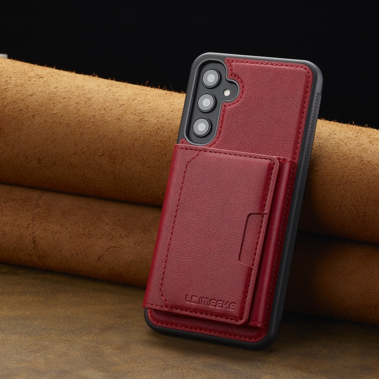 For Samsung Galaxy A35 5G LC.IMEEKE L5 Series Detachable RFID Card Bag Magsafe Phone Case(Red) - Galaxy Phone Cases by LC.IMEEKE | Online Shopping UK | buy2fix