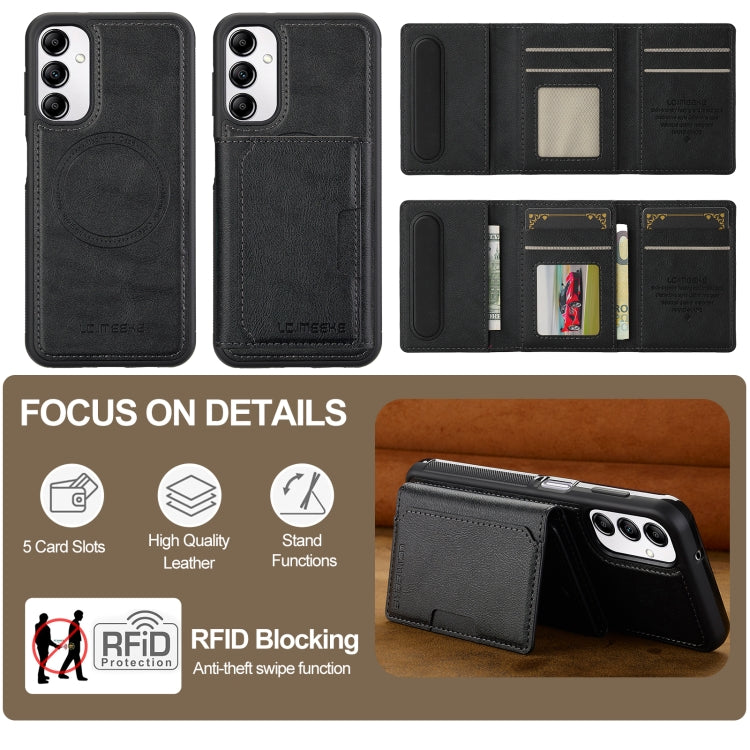 For Samsung Galaxy A54 5G LC.IMEEKE L5 Series Detachable RFID Card Bag Magsafe Phone Case(Black) - Galaxy Phone Cases by LC.IMEEKE | Online Shopping UK | buy2fix