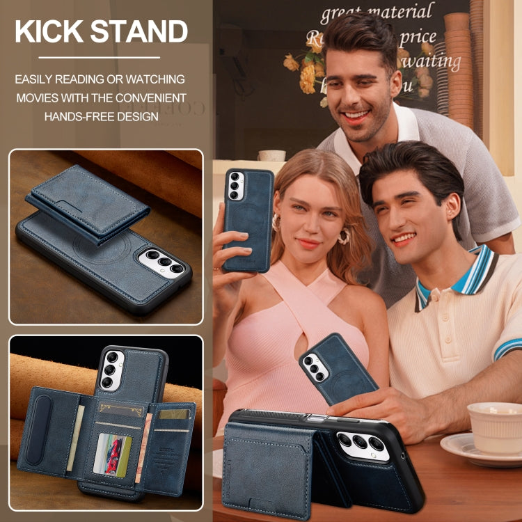 For Samsung Galaxy A54 5G LC.IMEEKE L5 Series Detachable RFID Card Bag Magsafe Phone Case(Blue) - Galaxy Phone Cases by LC.IMEEKE | Online Shopping UK | buy2fix