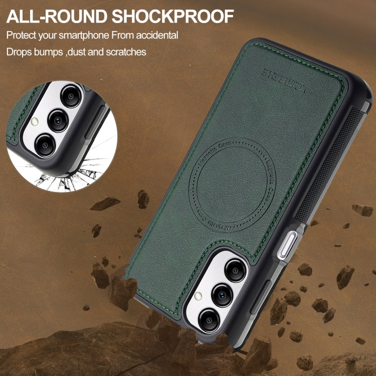 For Samsung Galaxy A54 5G LC.IMEEKE L5 Series Detachable RFID Card Bag Magsafe Phone Case(Green) - Galaxy Phone Cases by LC.IMEEKE | Online Shopping UK | buy2fix