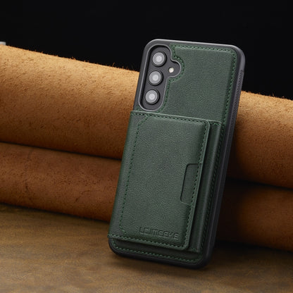 For Samsung Galaxy A55 5G LC.IMEEKE L5 Series Detachable RFID Card Bag Magsafe Phone Case(Green) - Galaxy Phone Cases by LC.IMEEKE | Online Shopping UK | buy2fix