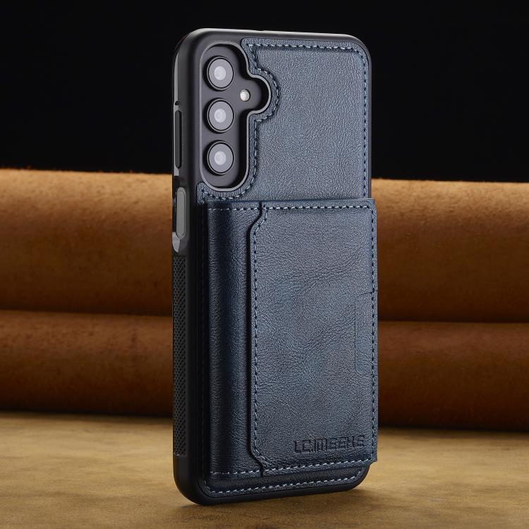 For Samsung Galaxy A56 5G LC.IMEEKE L5 Series Detachable RFID Card Bag Magsafe Phone Case(Blue) - Galaxy Phone Cases by LC.IMEEKE | Online Shopping UK | buy2fix