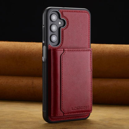 For Samsung Galaxy A36 5G LC.IMEEKE L5 Series Detachable RFID Card Bag Magsafe Phone Case(Red) - Galaxy Phone Cases by LC.IMEEKE | Online Shopping UK | buy2fix