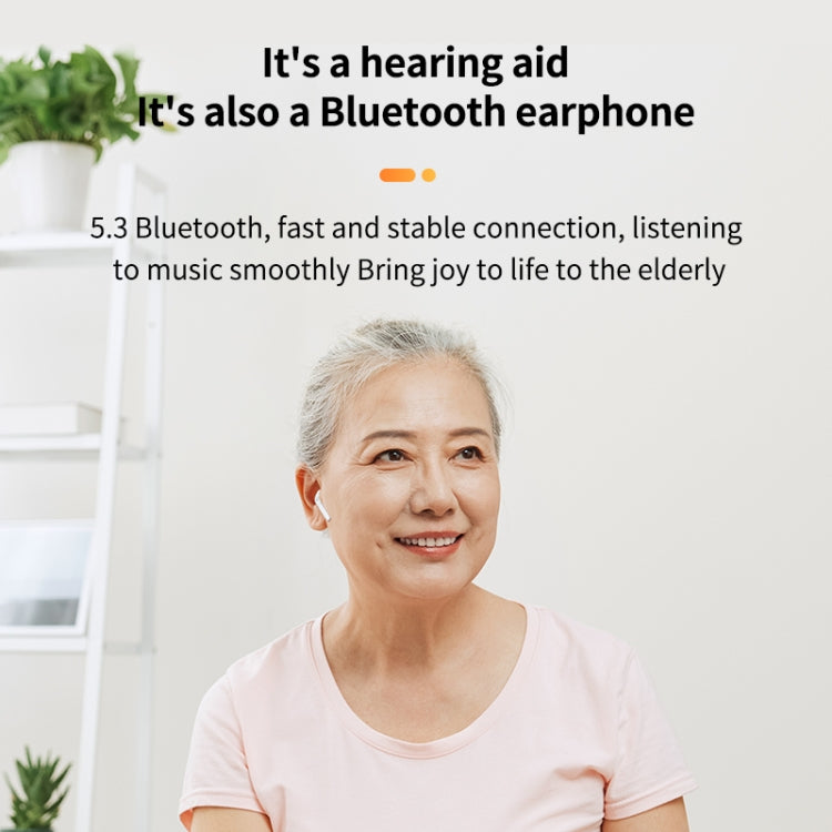 Bluetooth 5.3 In-ear AI Smart Recognition Hearing Aid(White) - Hearing Aids by buy2fix | Online Shopping UK | buy2fix