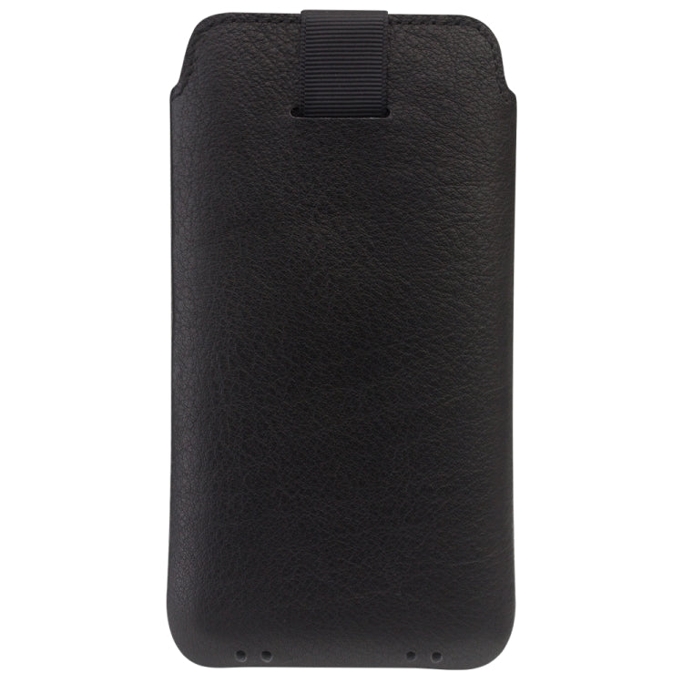 For iPhone X / XS QIALINO Nappa Texture Top-grain Leather Liner Bag with Card Slots(Black) - More iPhone Cases by QIALINO | Online Shopping UK | buy2fix