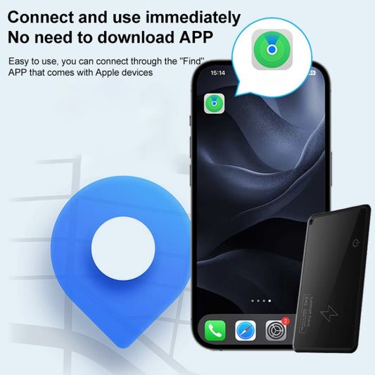 F5 Ultra-thin Card Type Location Tracker Anti-lost Device(Black) by buy2fix