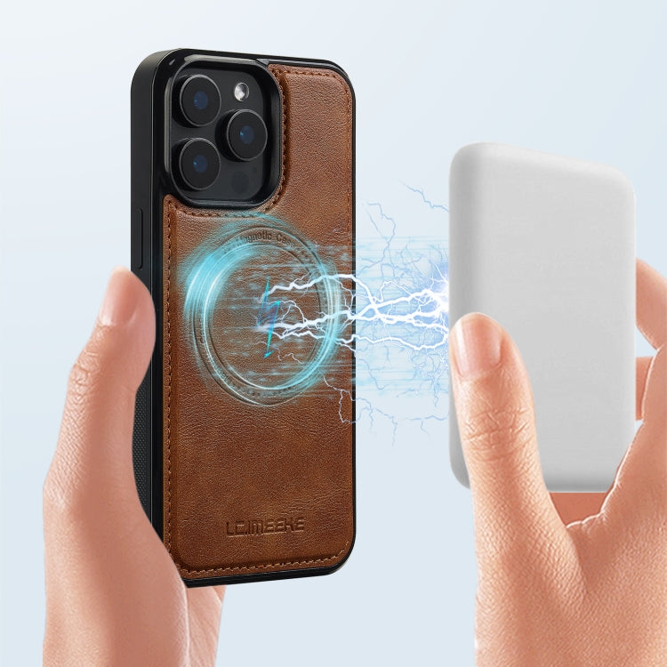 For iPhone 15 Pro LC.IMEEKE Magsafe Phone Case(Brown) - iPhone 15 Pro Cases by LC.IMEEKE | Online Shopping UK | buy2fix