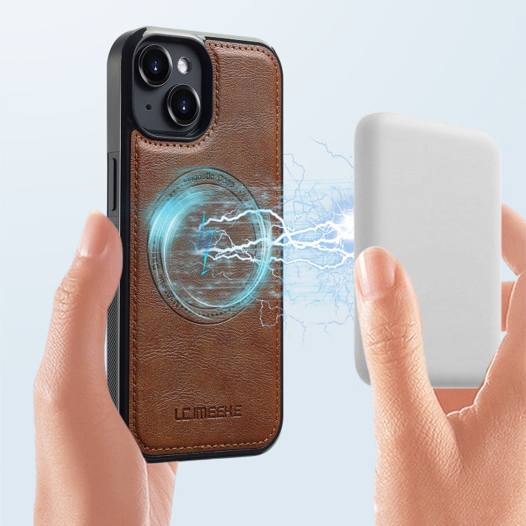 For iPhone 15 Plus / 14 Plus LC.IMEEKE Magsafe Phone Case(Brown) - iPhone 15 Plus Cases by LC.IMEEKE | Online Shopping UK | buy2fix