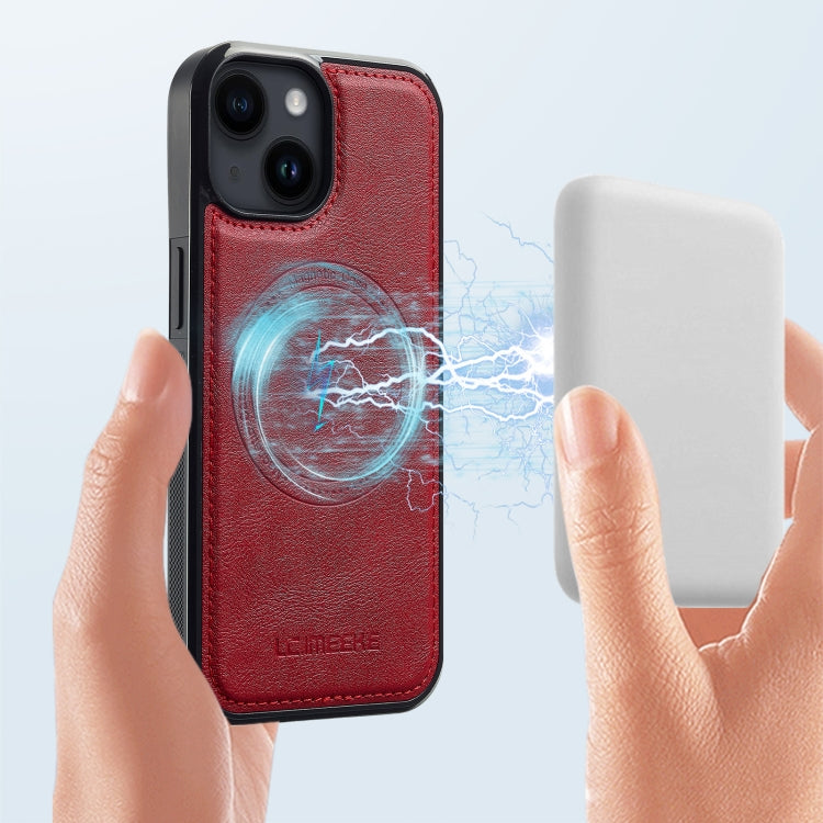 For iPhone 14 / 13 LC.IMEEKE Magsafe Phone Case(Red) - iPhone 14 Cases by LC.IMEEKE | Online Shopping UK | buy2fix