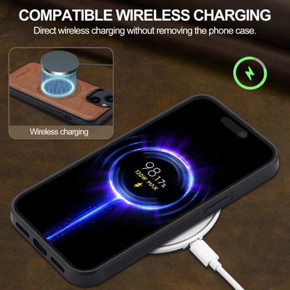 For iPhone 14 / 13 LC.IMEEKE Magsafe Phone Case(Brown) - iPhone 14 Cases by LC.IMEEKE | Online Shopping UK | buy2fix