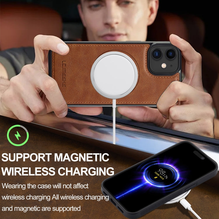 For iPhone 12 mini LC.IMEEKE Magsafe Phone Case(Brown) - iPhone 12 mini Cases by LC.IMEEKE | Online Shopping UK | buy2fix