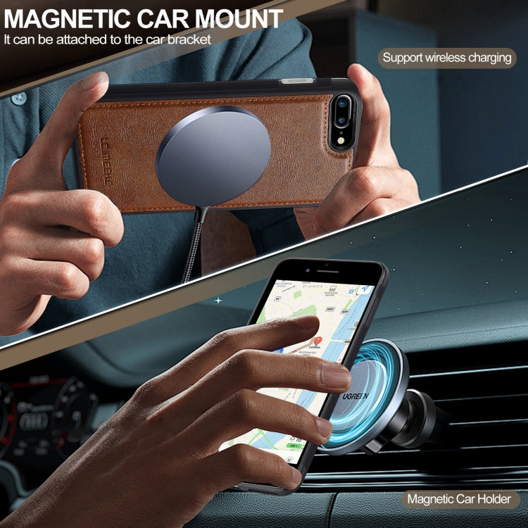 For iPhone SE 2024 LC.IMEEKE Magsafe Phone Case(Brown) - More iPhone Cases by LC.IMEEKE | Online Shopping UK | buy2fix