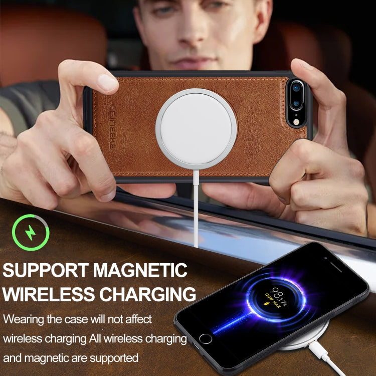 For iPhone SE 2022 / 2020 / 8 / 7 LC.IMEEKE Magsafe Phone Case(Brown) - iPhone SE 2022 / 2020 / 8 / 7 Cases by LC.IMEEKE | Online Shopping UK | buy2fix