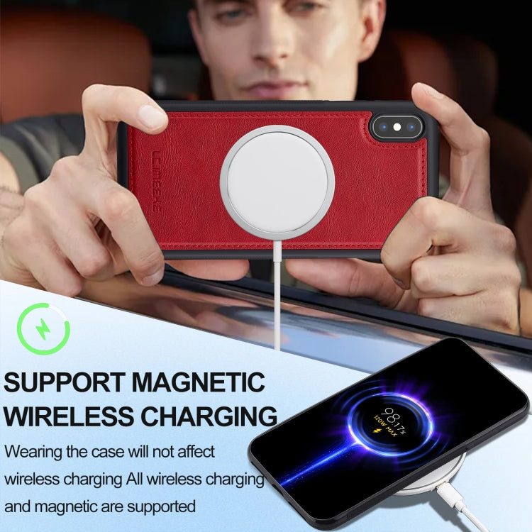 For iPhone XS / X LC.IMEEKE Magsafe Phone Case(Red) - More iPhone Cases by LC.IMEEKE | Online Shopping UK | buy2fix