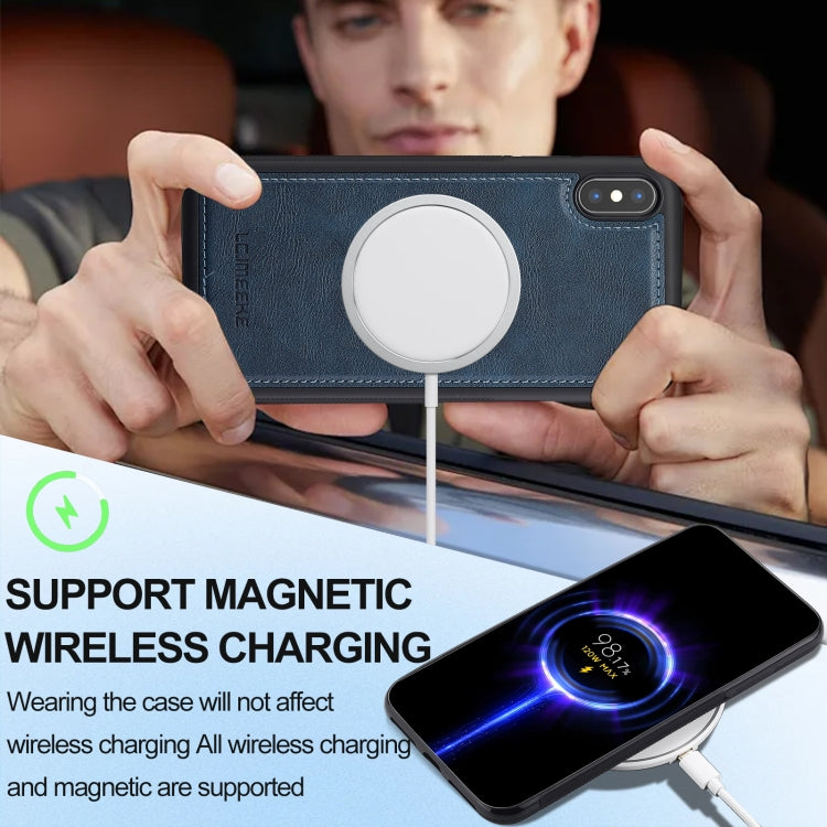 For iPhone XS / X LC.IMEEKE Magsafe Phone Case(Blue) - More iPhone Cases by LC.IMEEKE | Online Shopping UK | buy2fix