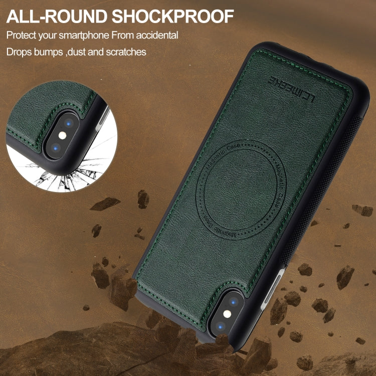 For iPhone XS / X LC.IMEEKE Magsafe Phone Case(Green) - More iPhone Cases by LC.IMEEKE | Online Shopping UK | buy2fix