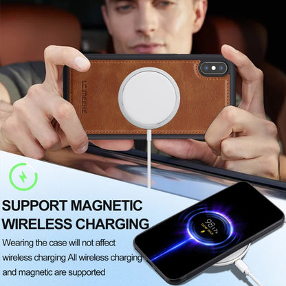 For iPhone XS / X LC.IMEEKE Magsafe Phone Case(Brown) - More iPhone Cases by LC.IMEEKE | Online Shopping UK | buy2fix