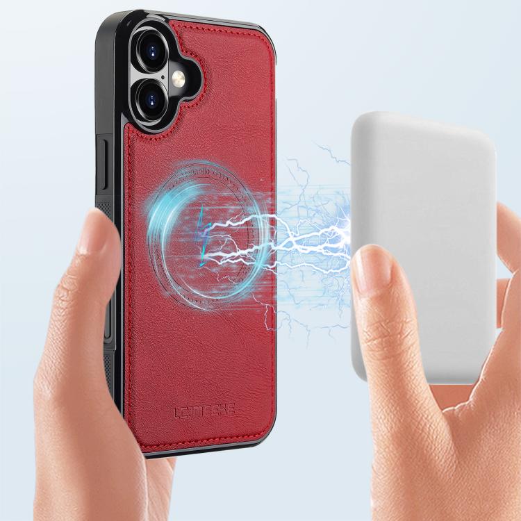 For iPhone 17 LC.IMEEKE Magsafe Phone Case(Red) - iPhone 17 Cases by LC.IMEEKE | Online Shopping UK | buy2fix