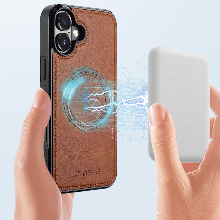 For iPhone 17 LC.IMEEKE Magsafe Phone Case(Brown) - iPhone 17 Cases by LC.IMEEKE | Online Shopping UK | buy2fix