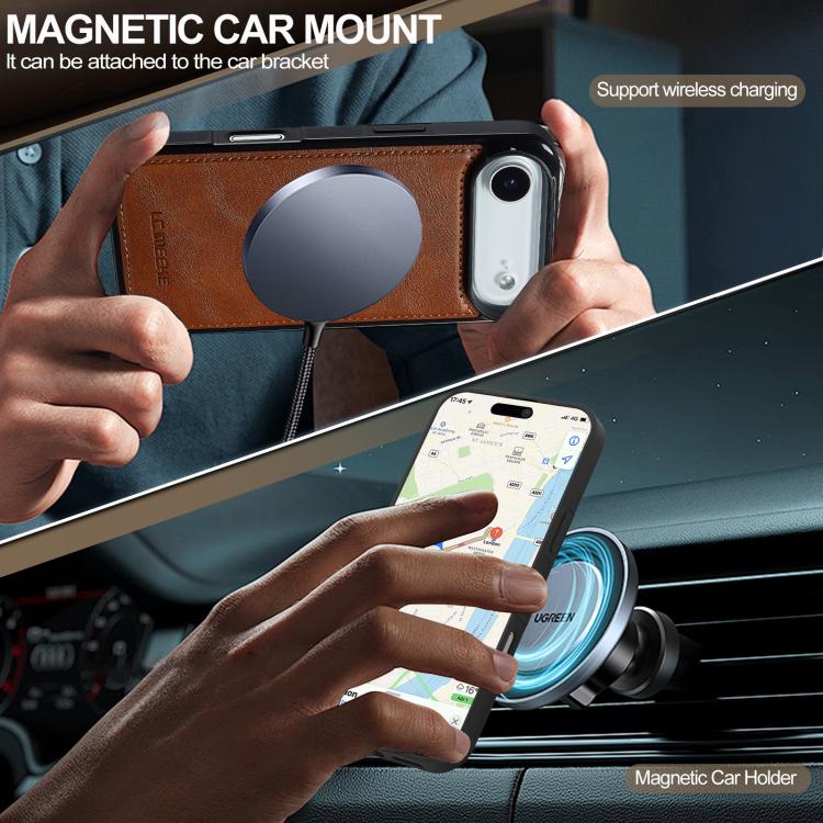 For iPhone Air LC.IMEEKE Magsafe Phone Case(Brown) - iPhone Air Cases by LC.IMEEKE | Online Shopping UK | buy2fix