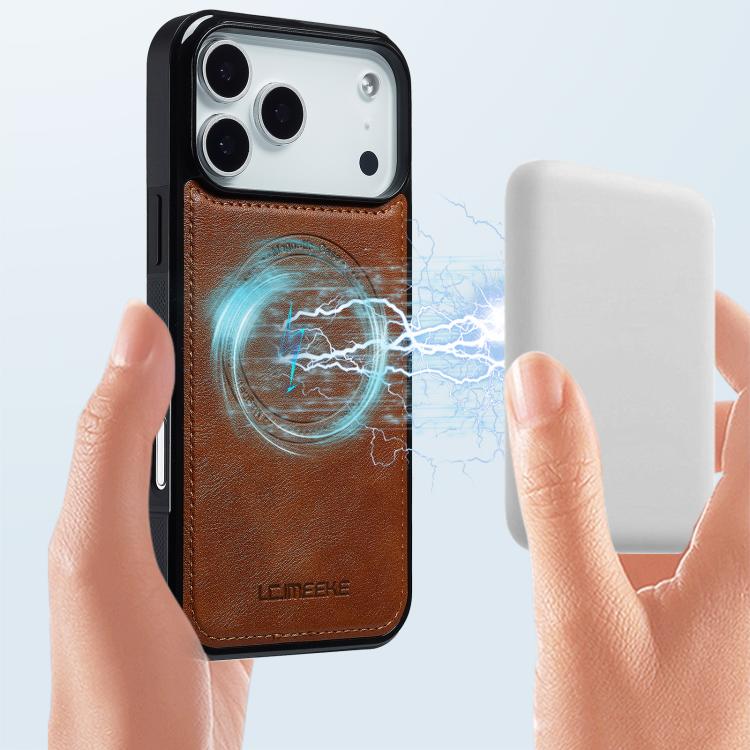 For iPhone 17 Pro LC.IMEEKE Magsafe Phone Case(Brown) - iPhone 17 Pro Cases by LC.IMEEKE | Online Shopping UK | buy2fix