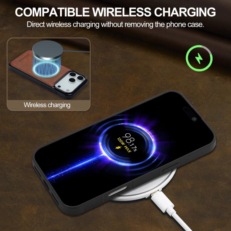 For iPhone 17 Pro LC.IMEEKE Magsafe Phone Case(Brown) - iPhone 17 Pro Cases by LC.IMEEKE | Online Shopping UK | buy2fix