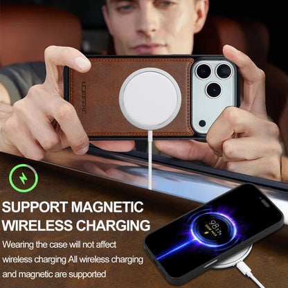 For iPhone 17 Pro LC.IMEEKE Magsafe Phone Case(Brown) - iPhone 17 Pro Cases by LC.IMEEKE | Online Shopping UK | buy2fix