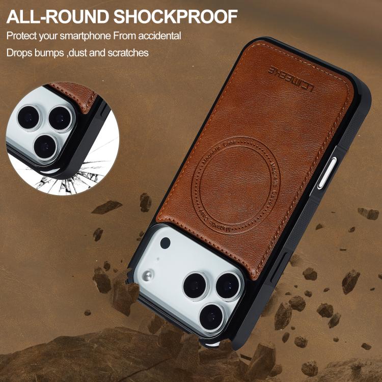 For iPhone 17 Pro Max LC.IMEEKE Magsafe Phone Case(Brown) - iPhone 17 Pro Max Cases by LC.IMEEKE | Online Shopping UK | buy2fix
