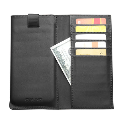 For iPhone 11 QIALINO Nappa Texture Top-grain Leather Horizontal Flip Wallet Case with Card Slots(Black) - iPhone 11 Cases by QIALINO | Online Shopping UK | buy2fix