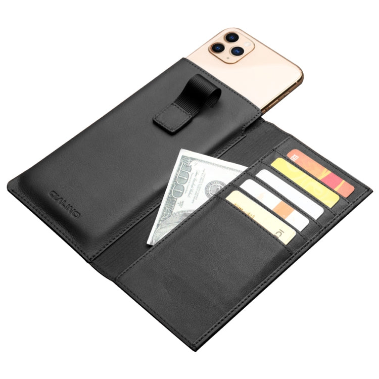 For iPhone 11 QIALINO Nappa Texture Top-grain Leather Horizontal Flip Wallet Case with Card Slots(Black) - iPhone 11 Cases by QIALINO | Online Shopping UK | buy2fix