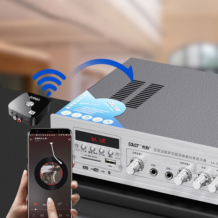 ONTEN BT103 NFC Desktop Bluetooth 5.3 Audio Receiver Adapter(Black) - Audio Receiver Transmitter by Onten | Online Shopping UK | buy2fix