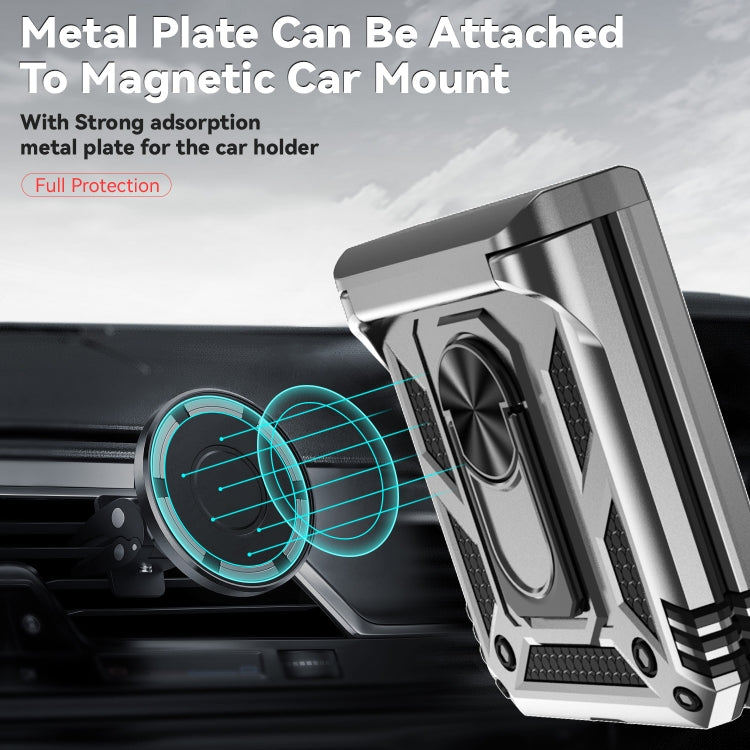 For Motorola razr 50 Sliding Camshield Holder Phone Case(Silver) by buy2fix