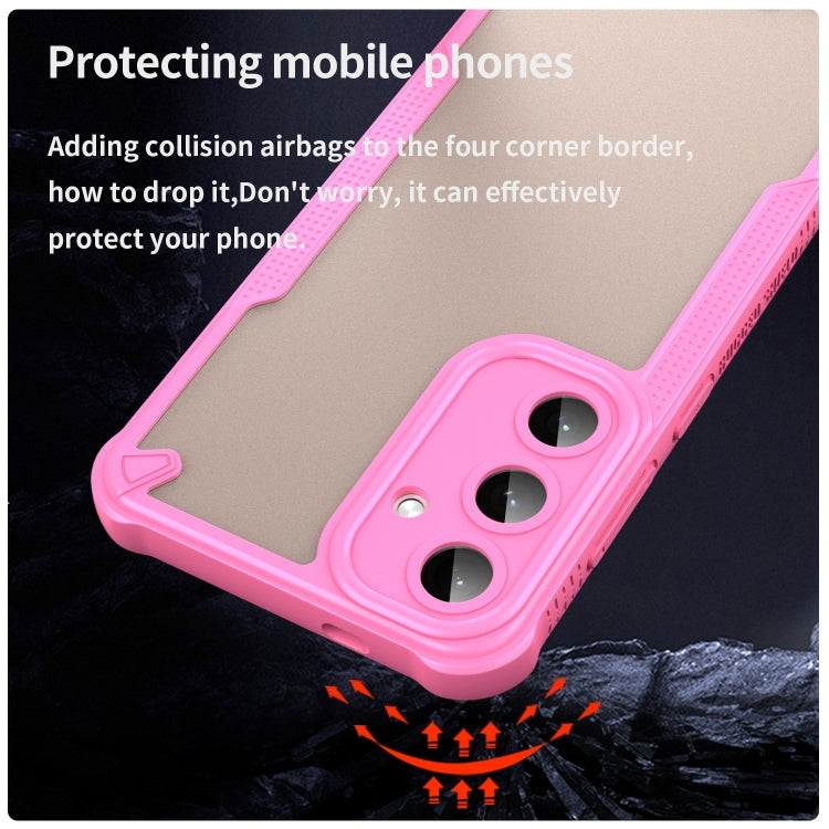 For Samsung Galaxy S25+ 5G Armor Glaze PC Hybrid TPU Phone Case(Pink) by buy2fix