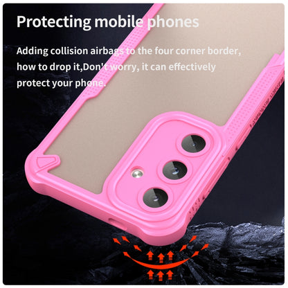 For Samsung Galaxy S25 5G Armor Glaze PC Hybrid TPU Phone Case(Pink) by buy2fix