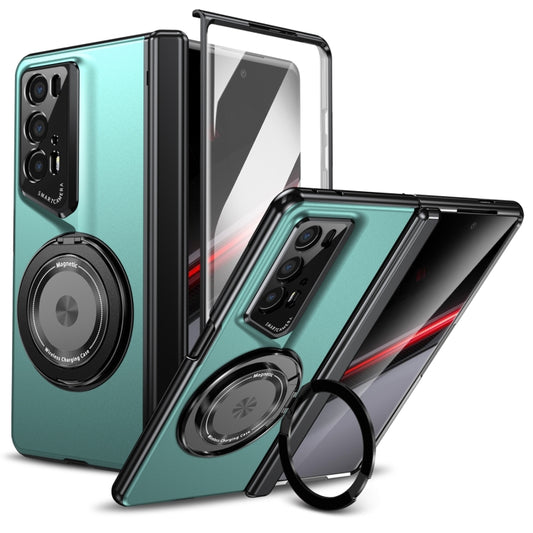 For Honor Magic V2 RSR Porsche Design Gold Medal Rotating Folding Series Ring Holder Phone Case(Royal Blue) - Honor Cases by buy2fix | Online Shopping UK | buy2fix