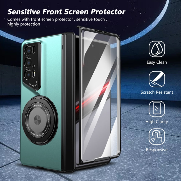 For Honor Magic V2 RSR Porsche Design Gold Medal Rotating Folding Series Ring Holder Phone Case(Royal Blue) - Honor Cases by buy2fix | Online Shopping UK | buy2fix