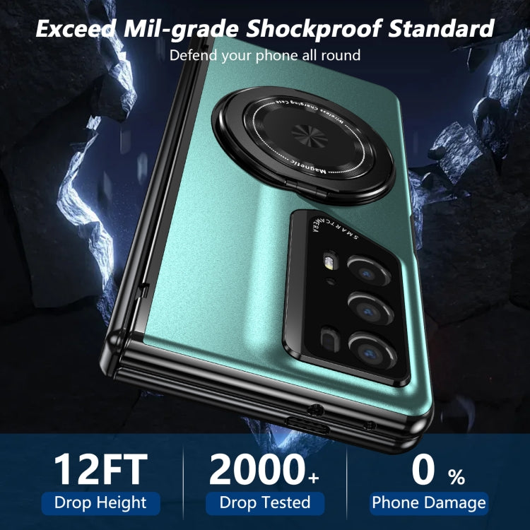 For Honor Magic V2 RSR Porsche Design Gold Medal Rotating Folding Series Ring Holder Phone Case(Royal Blue) - Honor Cases by buy2fix | Online Shopping UK | buy2fix