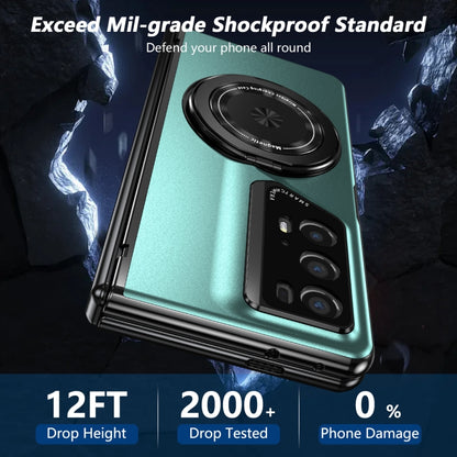 For Honor Magic V2 RSR Porsche Design Gold Medal Rotating Folding Series Ring Holder Phone Case(Royal Blue) - Honor Cases by buy2fix | Online Shopping UK | buy2fix