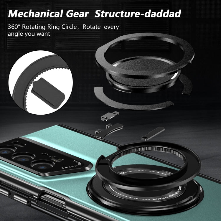 For Honor Magic V2 RSR Porsche Design Gold Medal Rotating Folding Series Ring Holder Phone Case(Royal Blue) - Honor Cases by buy2fix | Online Shopping UK | buy2fix