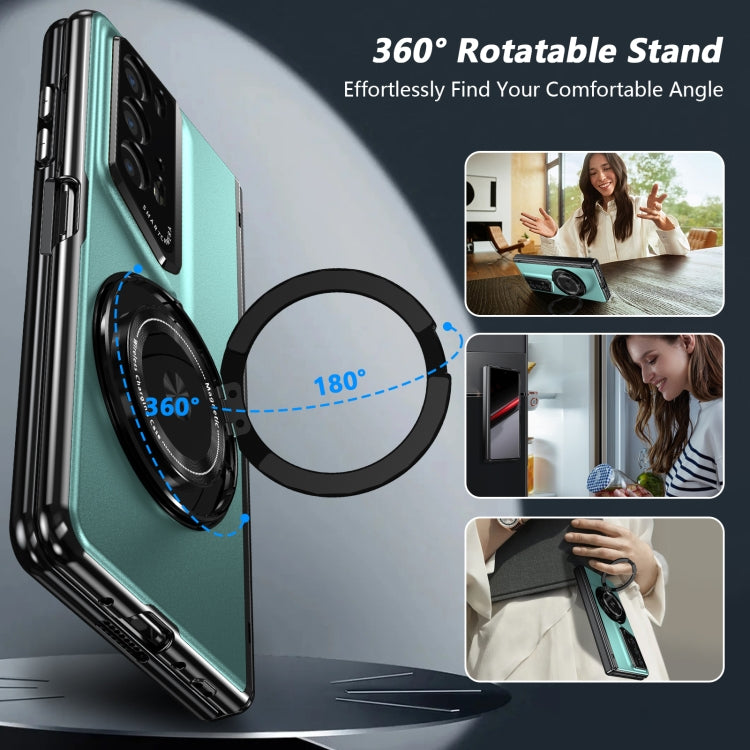 For Honor Magic V2 RSR Porsche Design Gold Medal Rotating Folding Series Ring Holder Phone Case(Royal Blue) - Honor Cases by buy2fix | Online Shopping UK | buy2fix