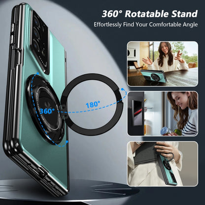 For Honor Magic V2 RSR Porsche Design Gold Medal Rotating Folding Series Ring Holder Phone Case(Royal Blue) - Honor Cases by buy2fix | Online Shopping UK | buy2fix