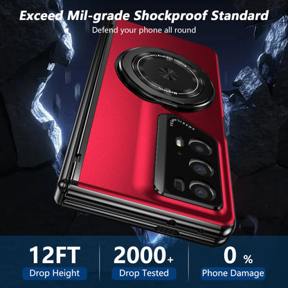 For Honor Magic V2 RSR Porsche Design Gold Medal Rotating Folding Series Ring Holder Phone Case(Red) - Honor Cases by buy2fix | Online Shopping UK | buy2fix