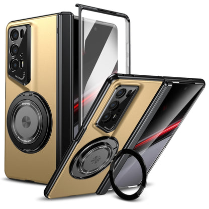 For Honor Magic V2 RSR Porsche Design Gold Medal Rotating Folding Series Ring Holder Phone Case(Gold) - Honor Cases by buy2fix | Online Shopping UK | buy2fix