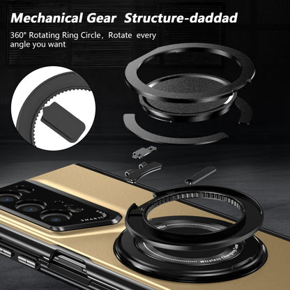 For Honor Magic V2 RSR Porsche Design Gold Medal Rotating Folding Series Ring Holder Phone Case(Gold) - Honor Cases by buy2fix | Online Shopping UK | buy2fix