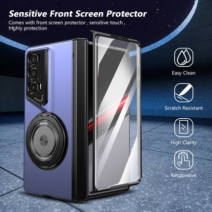 For Honor Magic V2 RSR Porsche Design Gold Medal Rotating Folding Series Ring Holder Phone Case(Blue) - Honor Cases by buy2fix | Online Shopping UK | buy2fix