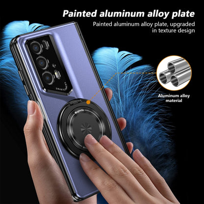 For Honor Magic V2 RSR Porsche Design Gold Medal Rotating Folding Series Ring Holder Phone Case(Blue) - Honor Cases by buy2fix | Online Shopping UK | buy2fix