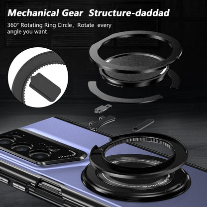 For Honor Magic V2 RSR Porsche Design Gold Medal Rotating Folding Series Ring Holder Phone Case(Blue) - Honor Cases by buy2fix | Online Shopping UK | buy2fix