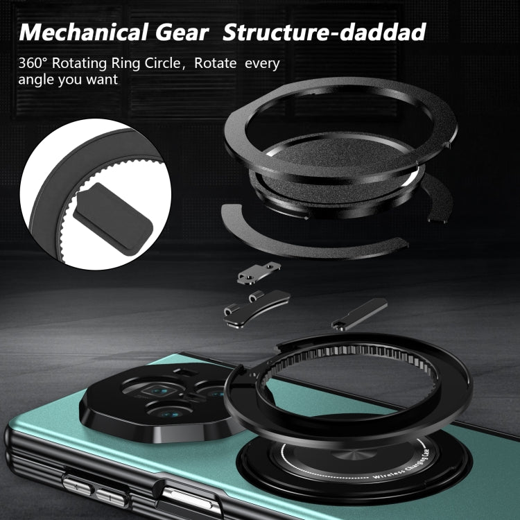 For Honor Magic V3 Gold Medal Rotating Folding Series Ring Holder Phone Case(Royal Blue) - Honor Cases by buy2fix | Online Shopping UK | buy2fix